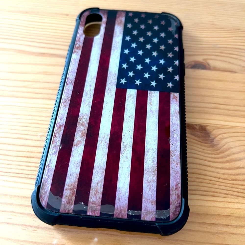 iPhone XR Case American Flag Slim Silicone Shockproof Anti-Scratch